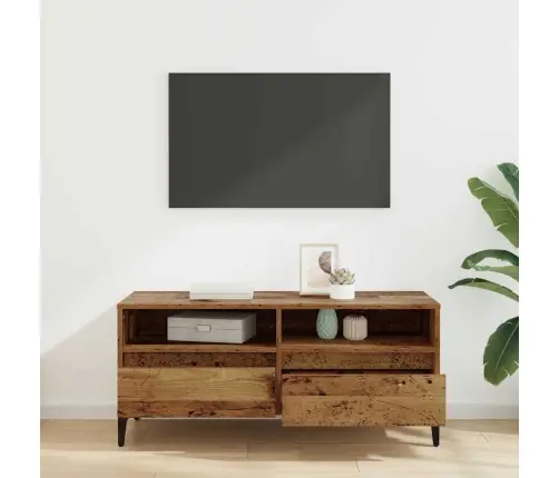 Televizora Skapīša Ar Atvilktni Vecs Koks 100 X 34,5 X 44,5 Cm Vidaxl