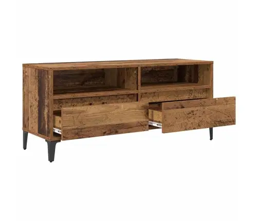 Televizora Skapīša Ar Atvilktni Vecs Koks 100 X 34,5 X 44,5 Cm Vidaxl