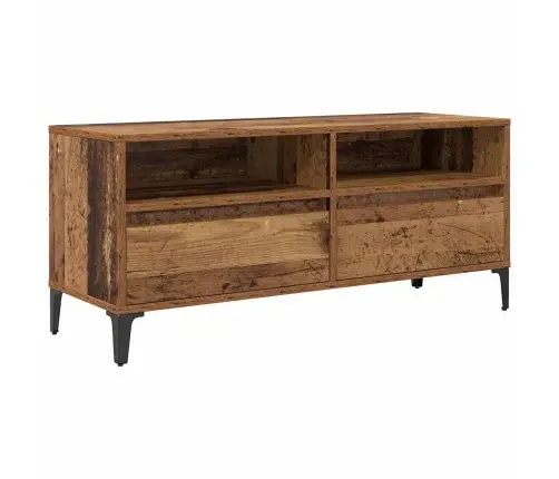 Televizora Skapīša Ar Atvilktni Vecs Koks 100 X 34,5 X 44,5 Cm Vidaxl