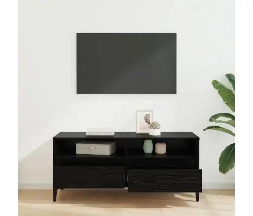 Televizora Skapīša Melns Ozolkoks 100 X 34,5 X 44,5 Cm Vidaxl