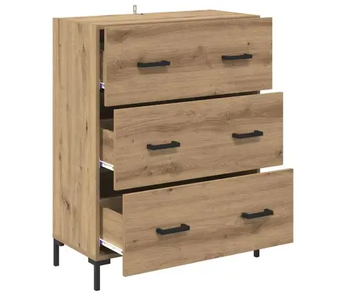 Puse Ar Atvilktni Artisānā Ozols 69,5 X 34 X 90 Cm Vidaxl