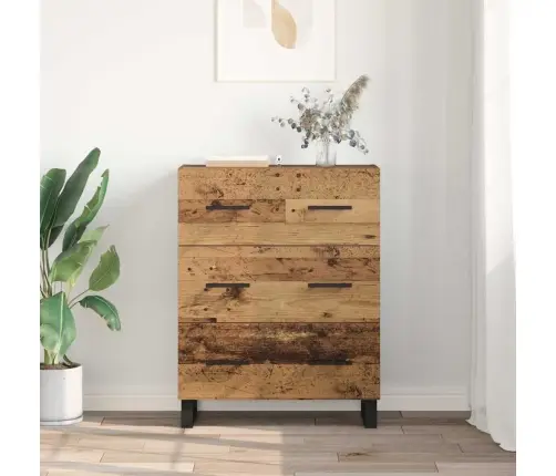 Puse Vecs Koks 69,5 X 34 X 90 Cm Inženierija Koks Un Dzelzs Vidaxl