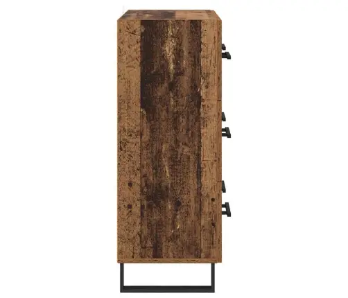 Puse Vecs Koks 69,5 X 34 X 90 Cm Inženierija Koks Un Dzelzs Vidaxl