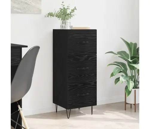 Puse Melns Ozols 34 X 34.5 X 90 Cm Inženierijas Koks Vidaxl Puse Melns Ozols 34 X 34.5 X 90 Cm Inženierijas Koks Vidaxl