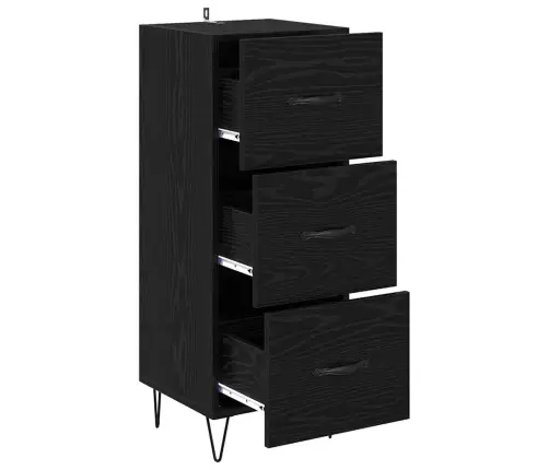 Puse Melns Ozols 34 X 34.5 X 90 Cm Inženierijas Koks Vidaxl Puse Melns Ozols 34 X 34.5 X 90 Cm Inženierijas Koks Vidaxl