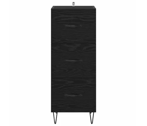 Puse Melns Ozols 34 X 34.5 X 90 Cm Inženierijas Koks Vidaxl Puse Melns Ozols 34 X 34.5 X 90 Cm Inženierijas Koks Vidaxl