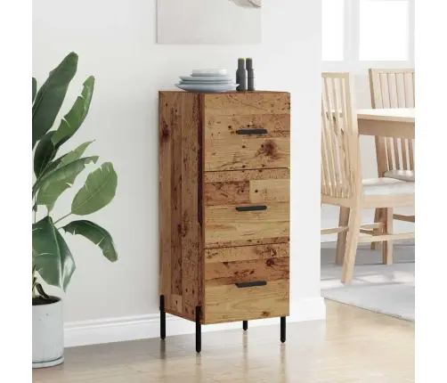 Puse Ar Atvilktni Vecs Koks 34 X 34.5 X 90 Cm Inženierijas Koks Vidaxl