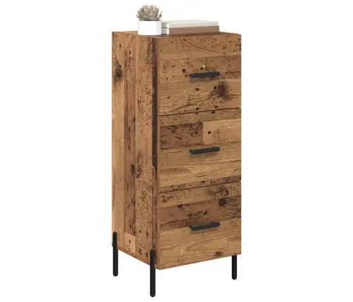 Puse Ar Atvilktni Vecs Koks 34 X 34.5 X 90 Cm Inženierijas Koks Vidaxl