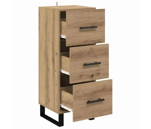 Puse Ar Atvilktni Artisānā Ozols 34,5 X 34 X 90 Cm Vidaxl