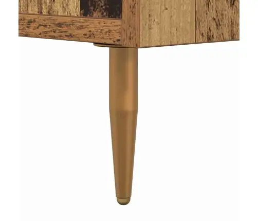 Puse Vecs Koks 69,5 X 34 X 90 Cm Inženierija Koks Un Dzelzs Vidaxl