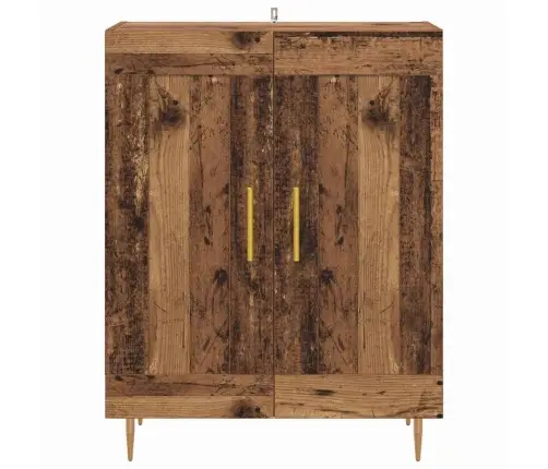 Puse Vecs Koks 69,5 X 34 X 90 Cm Inženierija Koks Un Dzelzs Vidaxl