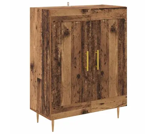 Puse Vecs Koks 69,5 X 34 X 90 Cm Inženierija Koks Un Dzelzs Vidaxl