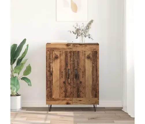 Puse Vecs Koks 69,5 X 34 X 90 Cm Inženierija Koks Un Dzelzs Vidaxl