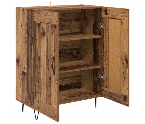 Puse Vecs Koks 69,5 X 34 X 90 Cm Inženierija Koks Un Dzelzs Vidaxl