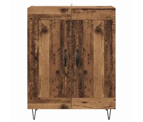 Puse Vecs Koks 69,5 X 34 X 90 Cm Inženierija Koks Un Dzelzs Vidaxl