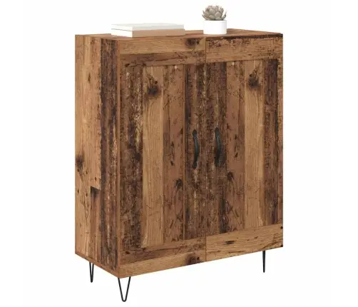 Puse Vecs Koks 69,5 X 34 X 90 Cm Inženierija Koks Un Dzelzs Vidaxl