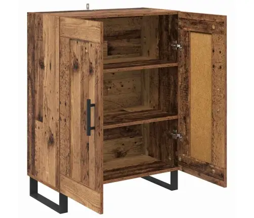 Puse Vecs Koks 69,5 X 34 X 90 Cm Inženierija Koks Un Dzelzs Vidaxl