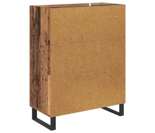 Puse Vecs Koks 69,5 X 34 X 90 Cm Inženierija Koks Un Dzelzs Vidaxl