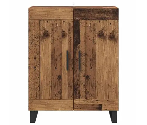 Puse Vecs Koks 69,5 X 34 X 90 Cm Inženierija Koks Un Dzelzs Vidaxl