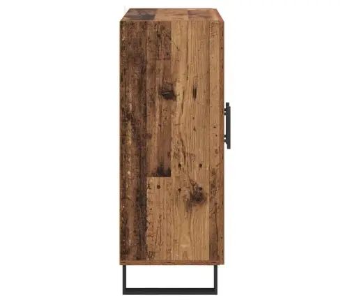 Puse Vecs Koks 69,5 X 34 X 90 Cm Inženierija Koks Un Dzelzs Vidaxl