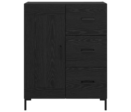 Puse Melns Ozols 69.5 X 34 X 90 Cm Inženierijas Koks Vidaxl