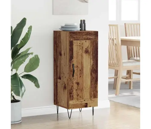 Puse Vecs Koks 34,5 X 34 X 90 Cm Inženierija Koks Un Dzelzs Vidaxl