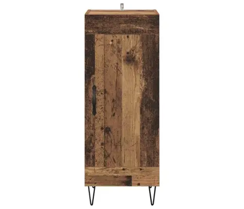 Puse Vecs Koks 34,5 X 34 X 90 Cm Inženierija Koks Un Dzelzs Vidaxl