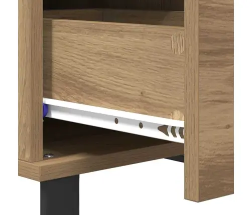 Kafijas Galdiņš Ar Atvilktni Amatnieku Ozola 55 X 55 X 36.5 Cm Vidaxl