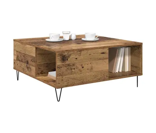 Kafijas Galdiņš Vecs Koks 80 X 80 X 36.5 Cm Inženierijas Koks Vidaxl