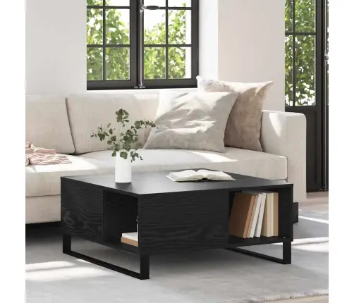 Kavos Staliukas Juoda Ąžuolo 80 X 80 X 36.5 Cm Apdirbta Mediena Kavos Staliukas Juoda Ąžuolo 80 X 80 X 36.5 Cm Apdirbta Mediena