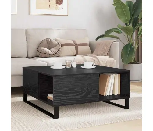 Kavos Staliukas Juoda Ąžuolo 80 X 80 X 36.5 Cm Apdirbta Mediena Kavos Staliukas Juoda Ąžuolo 80 X 80 X 36.5 Cm Apdirbta Mediena