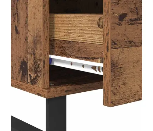 Kafijas Galdiņš Ar Atvilktni Vecs Koks Inženierijas Koks Vidaxl