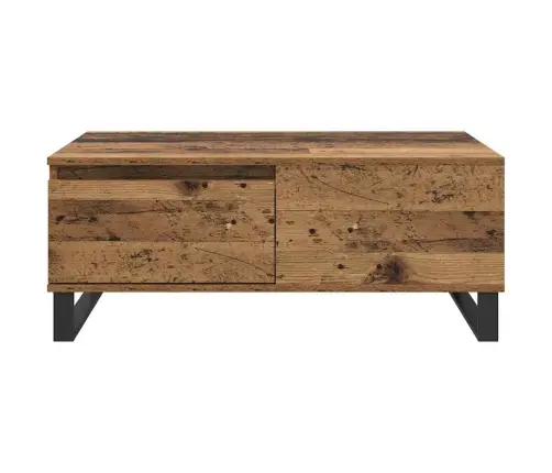 Kafijas Galdiņš Ar Atvilktni Vecs Koks Inženierijas Koks Vidaxl