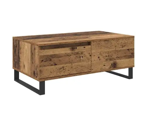 Kafijas Galdiņš Ar Atvilktni Vecs Koks Inženierijas Koks Vidaxl