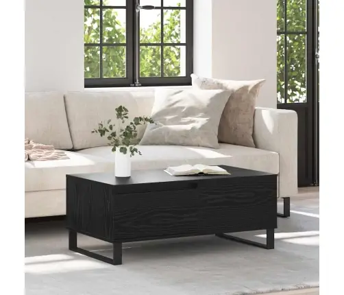 Kafijas Galdiņš Ar Atvilktni Melns Ozols Inženierijas Koks Vidaxl Kafijas Galdiņš Ar Atvilktni Melns Ozols Inženierijas Koks Vidaxl