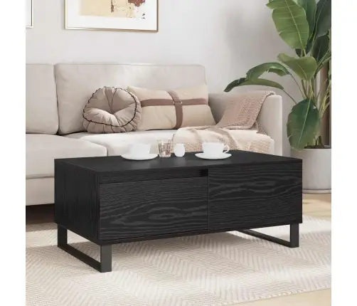 Kafijas Galdiņš Ar Atvilktni Melns Ozols Inženierijas Koks Vidaxl Kafijas Galdiņš Ar Atvilktni Melns Ozols Inženierijas Koks Vidaxl