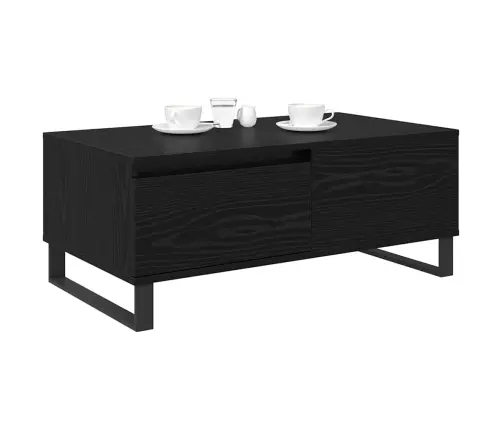 Kafijas Galdiņš Ar Atvilktni Melns Ozols Inženierijas Koks Vidaxl Kafijas Galdiņš Ar Atvilktni Melns Ozols Inženierijas Koks Vidaxl