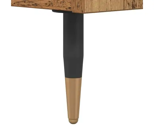 Puse Vecs Koks 60 X 35 X 70 Cm Inženierija Koks Un Dzelzs Vidaxl