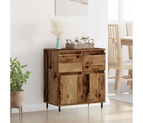 Puse Vecs Koks 60 X 35 X 70 Cm Inženierija Koks Un Dzelzs Vidaxl