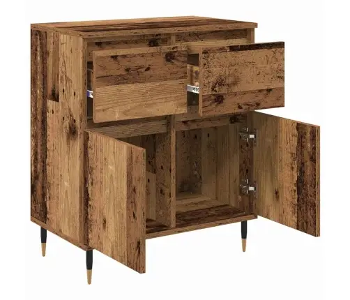 Puse Vecs Koks 60 X 35 X 70 Cm Inženierija Koks Un Dzelzs Vidaxl