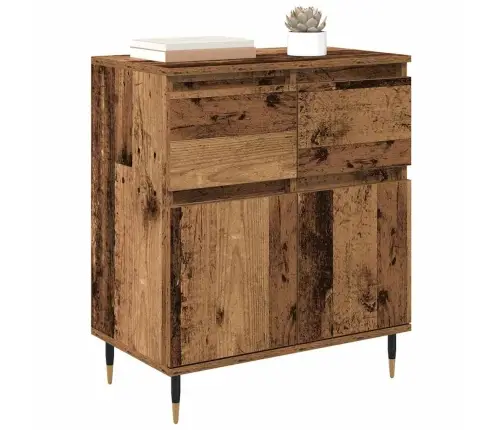 Puse Vecs Koks 60 X 35 X 70 Cm Inženierija Koks Un Dzelzs Vidaxl