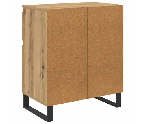 Puse Artisānā Ozols 60 X 35 X 70 Cm Inženierija Koks Un Dzelzs Vidaxl