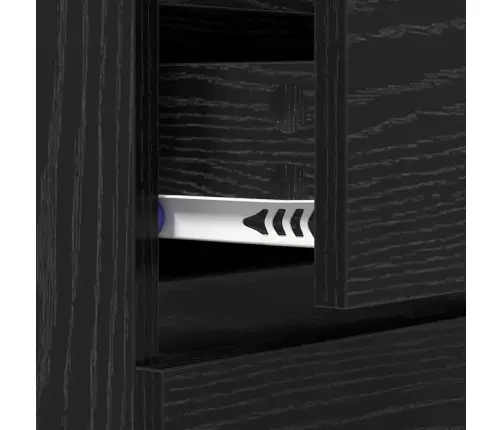 Puse Melns Ozolkoks 60 X 35 X 70 Cm Inženierija Koks Un Dzelzs Vidaxl