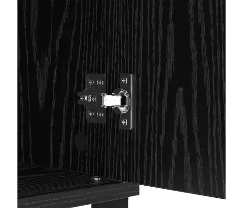 Puse Melns Ozolkoks 60 X 35 X 70 Cm Inženierija Koks Un Dzelzs Vidaxl