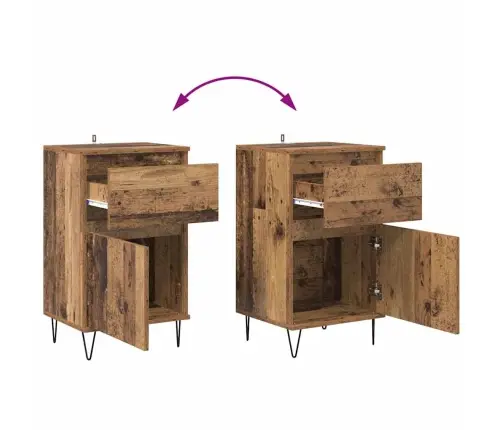 Puse Ar Atvilktni Vecs Koks 35 X 40 X 70 Cm Inženierijas Koks Vidaxl