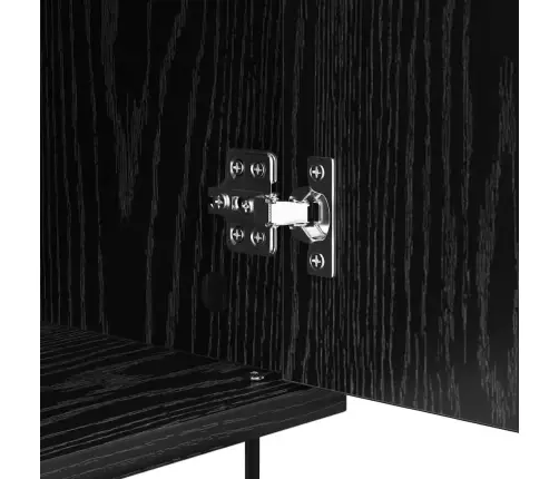 Puse Ar Atvilktni Melns Ozols 35 X 40 X 70 Cm Inženierijas Koks Vidaxl