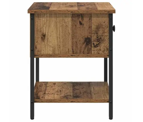 Naktsgaldiņš Ar Atvilktni 2 Pcs Vecs Koks 34 X 35,5 X 45 Cm Vidaxl