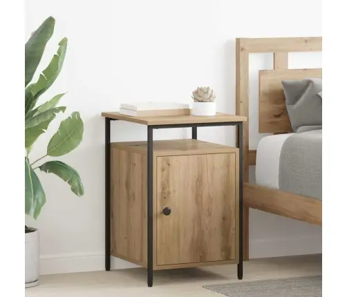 Šalia Lovos Spintelė 2 Pcs Amatininkų Ąžuolas 40 X 42 X 60Cm
