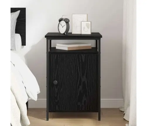 Nakts Skapītis Melns Ozols 40 X 42 X 60Cm Inženierijas Koks Vidaxl Nakts Skapītis Melns Ozols 40 X 42 X 60Cm Inženierijas Koks Vidaxl