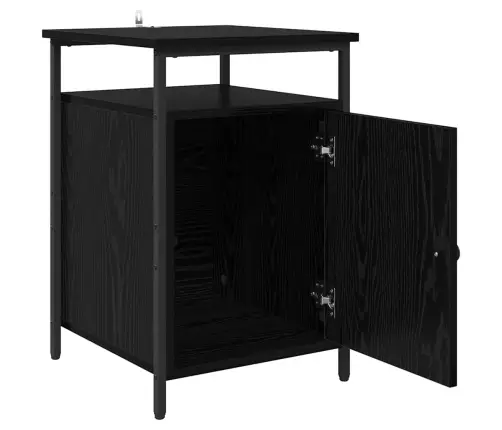 Nakts Skapītis Melns Ozols 40 X 42 X 60Cm Inženierijas Koks Vidaxl Nakts Skapītis Melns Ozols 40 X 42 X 60Cm Inženierijas Koks Vidaxl